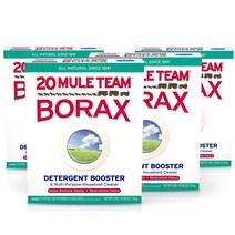 20 Mule Team Borax Detergent Booster 20뮬팀 보락스 디터전트 부스터 65oz(1.84kg), 4팩, 1.84kg