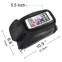 오토바이배달통 탱크백 수납 가방 다기능 자기 오토바이 연료 가방 고정 스트랩과 휴대 전화 탐색 탱크 패, 02 For 5.5  Screen