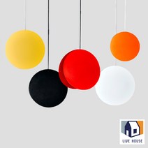 아모르 국산 LED 인테리어 심플 1등 펜던트 카페 북유럽 식탁 테이블 원형 조명 전등, A.팝컬러, 화이트