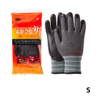 3M 겨울 혹한기 기모장갑 슈퍼그립 핫, S, 8개