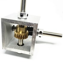 베벨 기어 박스 불박기 1:10 웜기어 감속 박스 6/8MM 샤프트 20T 90 도 직각 코너 장치, 01 1 Ratio 10_01 6-6mm Shaft