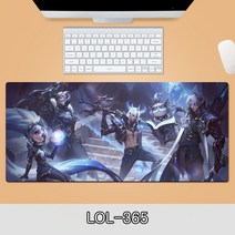 게이밍 장패드 롤 LOL 디자인 마우스 패드 79종 시리즈 리그 오브 레전드 장패드 3-4mm 두께, LOL-365, 900*300*3mm