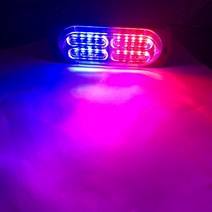 자동차 스트로브 조명 20 SMD 깜박이 경고 빛 LED 램프 경찰 비상 스타일 방수 12v 24v, 07 Red Blue_01 1pcs