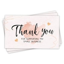 생일축하카드 팝업카드 메세지 세트100장 세트Thank You Cards 비즈니스 용품 주, 05 Q5