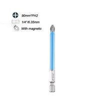 잔가지 구굴기 스크루 드라이버 비트 2550657090125150mm PH2 미끄럼 방지 자석 14 육각 Shank 크는 손 전, [05] 90mm