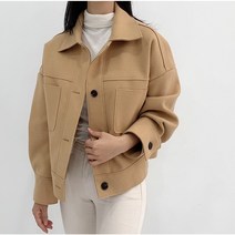 모딕트 에이포켓 울 모직 핸드메이드 캐주얼 코트 봄가을