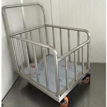 공업용 울타리 핸드카트 저소음 손수레 밀차 물류, 50x75cm 하중 350KG