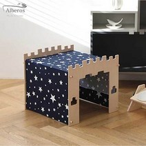 원목 개집 강아지 텐트 집 견사 고양이 트윙클네이비A