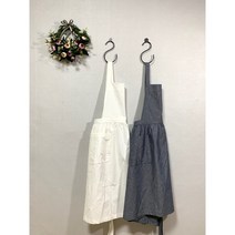 100%핸드메이드 미도홈데코 광목20수 워싱 앞치마, 화이트