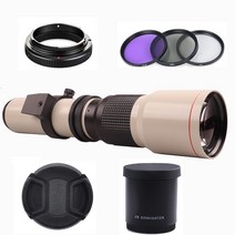 Lightdow 500mm/1000mm F/8 수동 망원 프라임 렌즈 (2X 변환기 포함) 3PCS 67mm 필터 Canon Nikon Sony Pentax Olmpus 카메라, CHINA_Nikon | White