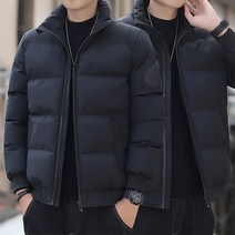 앤브로스 로고 포인트 하이넥 경량 숏 패딩 (3COLOR)