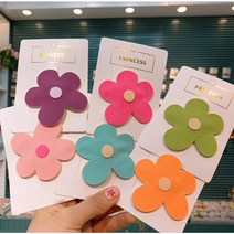 콩지키즈 왕꽃송이헤어핀 유아 여아 똑딱핀 8color