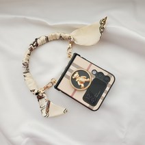 버프템 갤럭시 체크무늬 힌지보호 스트랩 케이스