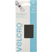 VELCRO 재사용 가능한 케이블 타이 브랜드 원랩 번들링 스트랩 20 x 1.27 cm 5개 블랙, 5 Ties, 8in x 1/2in_Multi Color