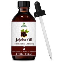 Vaidehi Naturals 호호바 오일 100% 순수 프리미엄 등급 냉압착 모발에 활력을 불어넣습니다. 스포이트가 있는 118.4g (4온스) 병