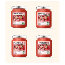 MARCEL BIO 마르셀 바이오 스트로베리 딸기 애플 사과 스파이스 콤포트 후르츠 과일 퓨레 소스 156ml 4개, 1세트