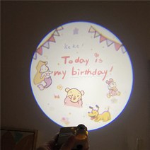 생일축하 프로잭터 램프 파티분위기 실내 장식, 원형, 무지개 생일