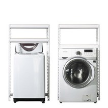 아트박스/스피드랙 스피드랙 건조기 세탁기 선반 2단 900 x 900 x 1800, 화이트, 9mm 양면코팅