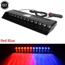 차량용 스트로브 점멸등 램프 12LED 빨간색 경찰 비상, 04 D