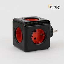 아이정 디자인멀티탭 파워큐브 오리지널 올컬러 블랙 5구 멀티콘센트 멀티탭, 1개, 0cm