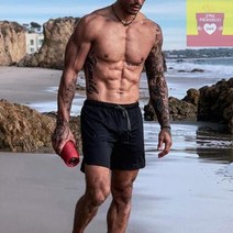ii 남자 짧은 반바지 운동복 밴딩 팬츠 숏 비치웨어