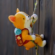 귀여운 줄타는 강아지 정원 꾸미기 장식 조각상 피규어 인형 소품 모형 거실 마당, 등반코기.