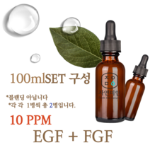 에코문 EGF+FGF 10ppm 2EA세트-100ml 원액 앰플 에센스, 1개, 100ml