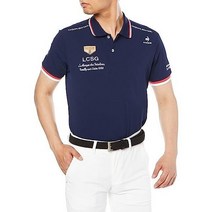 129713 르꼬끄스포르티브 Golf QGMTJA03 남성용 반팔 셔츠 피케 패턴 흡한성 속건성 스트레치 UPF 15 UV 케어 클래식