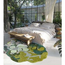 이끼 숲 모양 러그 특이한 카페트 어린이 침실 매트