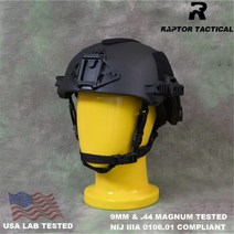 랩터 전술 팀 웬디 HDPE 탄도 헬멧 NIJ IIIA 3A 0106.01 정품 ISO 에픽 하이 컷 XP 씰 Dev 방탄 헬멧, Size 1 M-L 54-59cm, Black