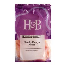 홀랜드앤바랫 크런치 파파야 피스 250g Holland & Barrett Chunky Papaya Pieces, 1팩