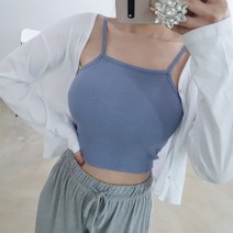 골지 슬림 홀터 크롭나시 9색