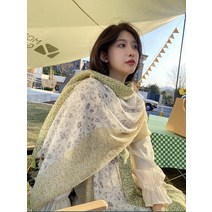 울스카프 목토시 주름 레이스 반다나헤어밴드 여성 쇼핑몰 여름 롱스카프 면스카프 여성용