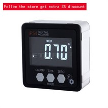 디지털수평계 레이저수평기 4*90 디지털 경사계 각도기 전자 각도 게이지 레벨 LCD 빛 측정 도구 자석 자료, 01 as show