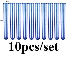 식물 인큐베이터 꽃 콘크리트 시멘트 냄비 5/10피스 아크릴 테스트 튜브 홈 장식 원예 꽃병 만들기 용품, 13 15cm Blue 10pcs