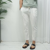 미꼬장 여름 마린넨 세미와이드 스판 밴딩 9부 슬랙스팬츠(7COLOR)