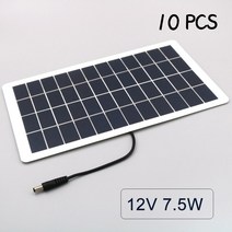 태양광패널 태양열설치 10PCS 12V 15W 2W 25W 3W 42W 5W 75W 태양 전지판 옥외 충전기 건전지 가정 전지 115mm * 85mm 다결정 실리콘, 12V 7.5W DV