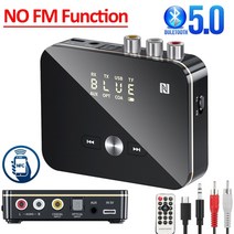 블루투스 5.0 수신기 송신기 fm 스테레오 aux 3.5mm 잭 rca 광학 동글 무선 nfc 오디오, 협력사, 블루투스 v5.0, 유형 2
