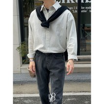 도코모드 / 캐쥬얼 스트라이프 린넨셔츠