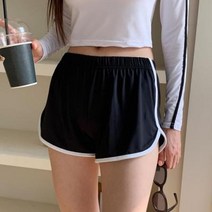 여자 여름 썸머 바닷가 휴가 라인 반바지