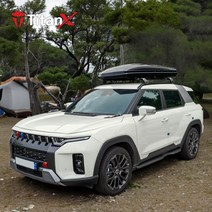 타이탄엑스 전차종 차량 루프박스 대용량 경차 SUV 승용차 레이 QM6 쏘렌토 캐스퍼, 화이트, 문틀형가로바, 1개