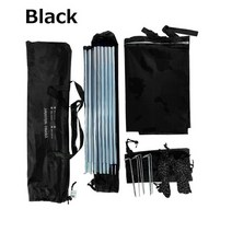 도킹텐트 차박텐트 캠핑 텐트 자동차 캠핑용 방수 그늘막 3 가지 사이즈 사이드 테일 차양 자가 운전 여행 피크닉, [03] 440x200cm (173x79in), [05] Black