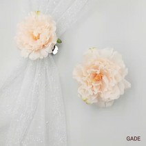 1BA 커튼집게 2개 커텐집게 꽃장식 실크플라워 조화 창문 인테리어소품, 1BA) BG