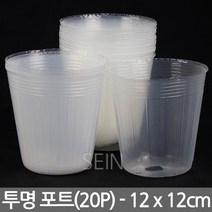 초화 투명 비닐 화분 포트 2.5치 35개(8x8cm) - 폿트 모종 육묘 삽목 파종 텃밭 묘목 베란다 채소