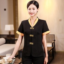 바텐더상의 여름 농가악 티 다락 식당유니폼 음식점 샤브샤브 작업복 반팔 489051549