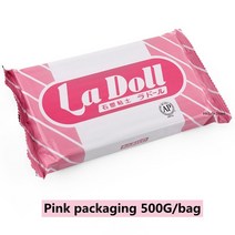 은점토 300g500g 일본 ladoll 경량 석재 조각 점토 자연적으로 공기 건조 diy 석재 분말 점토 diy 손으로 만든 모델 재료, 핑크 포장 500g, 핑크 포장 500g