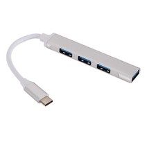 알루미늄 합금 USB C 허브 3.0 타입 3.1 4 포트 멀티 스플리터 어댑터 OTG 맥북 프로 에어 PC 컴퓨터 액세, 04 Type C 3.1 Silver
