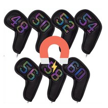 웨지커버 자석 홀로그램 골프 48 60도 샌드 블랙 가죽, 54도, JMEMALL 54도