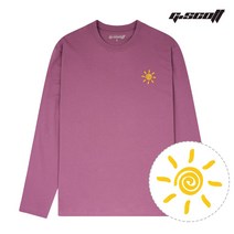 지스캇 오가닉코튼 프린트 라운드넥 긴팔 티셔츠