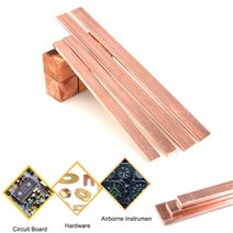 저무리 1PCS T2 금속 막대 빨간 구리 편평한 막대기 지구 99.95% 순수한 격판, 06 2x10x250mm